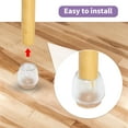 thumbnail image 4 of Flyshop 16PCS Transparent Furniture Feet Covers Soft PVC Chair Leg Caps Round Hardwood Floor Protectors with Felt-Padded Backing, Size 1-1/8" to 1-3/8" (29 to 33 mm), 4 of 6