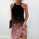 thumbnail image 1 of Generic 2025 New Fashion Casual Printed Sleeveless Halter Cut-out Dress Women's Clothing, 1 of 1