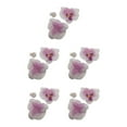 thumbnail image 2 of Cabezas de flores de seda Matsuzay realistas de 50 piezas en blanco y púrpura, 2 of 6