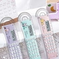 thumbnail image 3 of 3-In-1 Multifunctional Ruler Calculator, Multifunctional Digital Measuring Tool with 8 Digit Display, 15Cm Transparent Math Ruler for Students and Teachers, Fun Design for Quick Calculation, Pink, 3 of 8