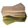 thumbnail image 1 of Ambesonne Italy Place Mats Set of 4, Trees Meadows Countryside, Standard Size, Green Beige, 1 of 6