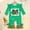 Green, variant on ZEHJUHAN Newborn Baby Girl's Clover & Leopard Print Romper Crew Neck Ruffle Long Sleeve Bell Bottom Onesie Green,0-3M