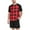 Red, variant on APEXFWDT Mens Pajama Short Sets Short Sleeve Plaid Top and Shorts Pajama Sleepwear Comfy 2 Piece Lounge Set with Pocket