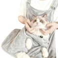 thumbnail image 2 of Hands-Free Cat Cuddle Apron, Soft Fabric Pet Carrier Top with Built-in Pouch for Grooming & Bonding, 2 of 4