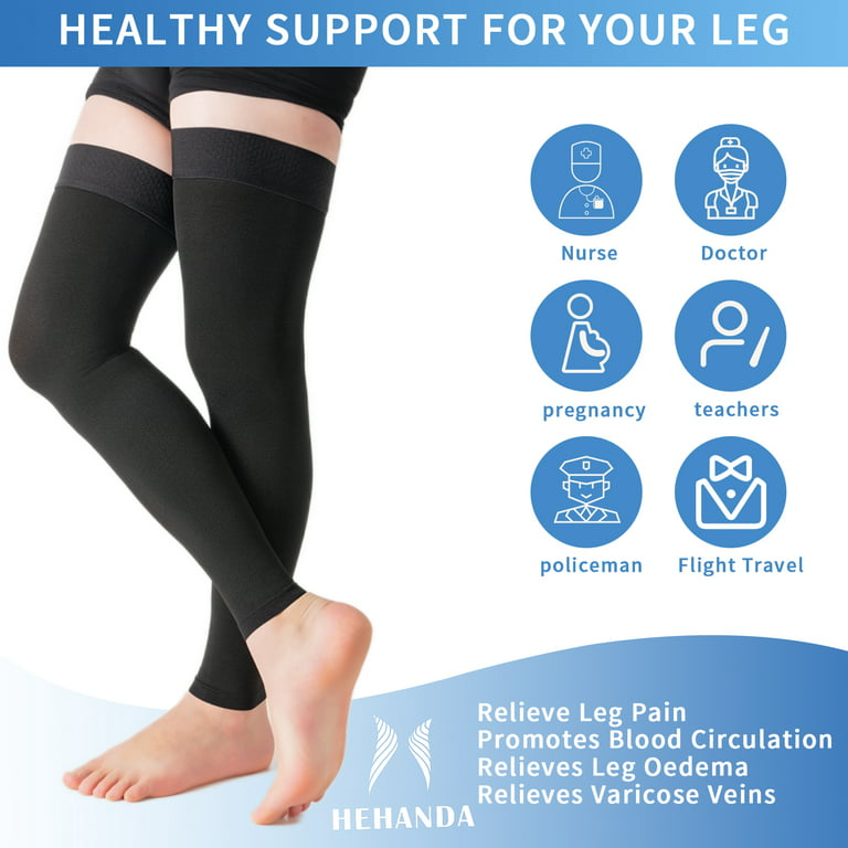 Compression Socks For For Women & Men,20-30mmhg Thigh High Compression  Stockings-best Support For Nursing Sports Varicose Veins