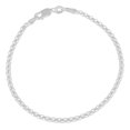 thumbnail image 1 of Pulsera De Plata 925 Bizantina de 18 Cm Calibre 2.4 Mm plateado, 1 of 5