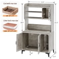 thumbnail image 3 of Yeshouse Arenero para gatos estilo granja con estantes de almacenamiento, mueble oculto para arenero, casita decorativa para gatos de interior con puertas para sala de estar, apartamento o dormitorio, 3 of 6