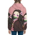 thumbnail image 3 of Kamado Nezuko Youth Sweatshirt 3D Printed Hoodie Activewear Teenager Winter Full-Zip Drawstring Jacket Coats Active Pullover Hooded Blouse For Boys Girls Medium, 3 of 7