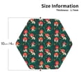 thumbnail image 2 of Lsque Mushroom House Pattern 4" Drink Coasters Set of 4, PVC Leather Absorbent Coasters, Table Coaster Set Decorative Coffee Cup Coasters Housewarming Gift -Hexagon, 2 of 6