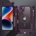 thumbnail image 2 of Mantto Clear Magnetic Case for iPhone 14 with Lens Film, Support Wireless Charging MagSafe, Rugged PC + TPU Shockproof Non-Yellowing Military Grade Protection Case for iPhone 14,Rosered, 2 of 8