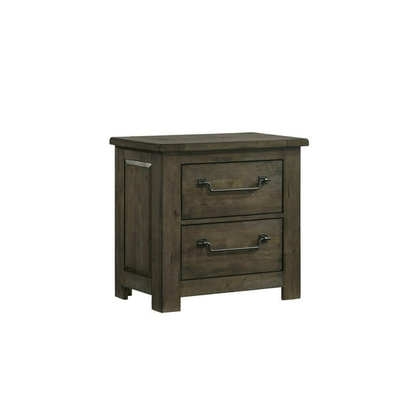 Picket House Furnishings Memphis 2-Drawer Nightstand with USB in Gray