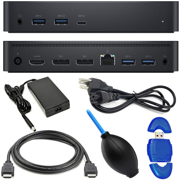 Dell Universal Dock D6000 Docking Station with High Speed HDMI Cable + Card  Reader + Starter Bundle 