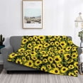 thumbnail image 2 of Yiaed Sunflowers In Vintage Print Blanket Throw Blanket Soft Cozy Flannel Blanket for Home Bed Sofa Couch Chair-80"x60", 2 of 6