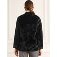 thumbnail image 3 of DARING DIVA Women's Long Sleeve Open Front Fluffy Outerwear Coats XS Black, 3 of 6