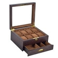 thumbnail image 3 of KLKCMS Watch Display Case Solid Watch Organizer for Tabletop Living Room Collectors 8 with 2 slot, 3 of 9