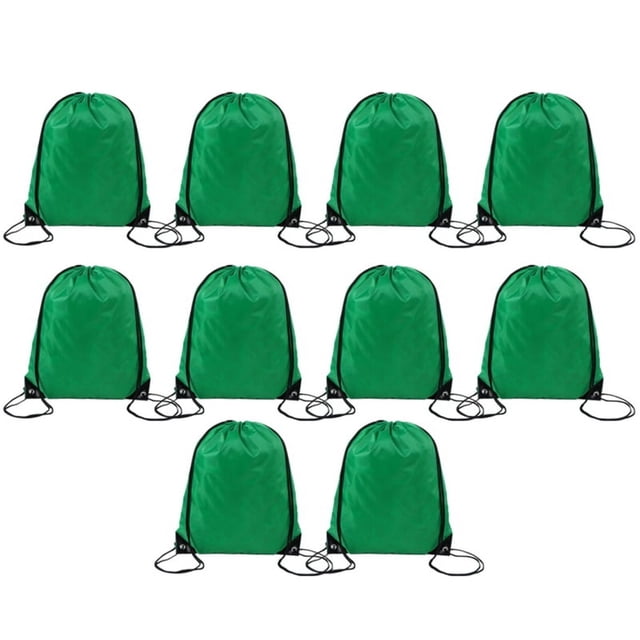 Mochila con Cordón Mochila Adecuada para Gimnasio, Almacenamiento y Viajes Bolsa con Cordón para Deportes de Maratón Verde Oscuro