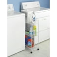 Whitmor Slim Rolling Household Cart White