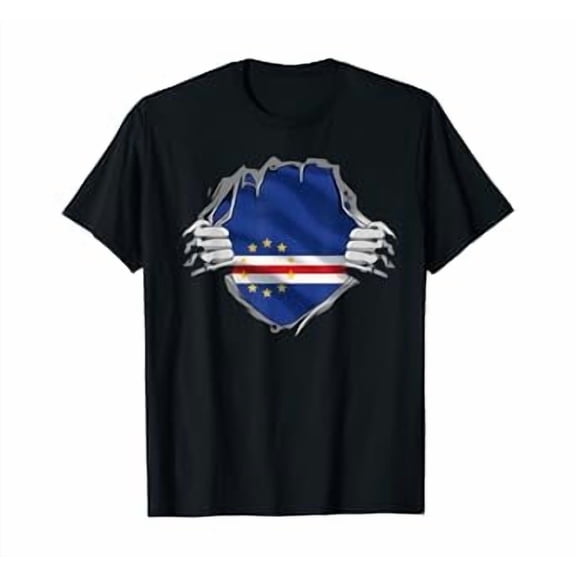 Super Cape Verdean Heritage Shirt Cape Verde Roots Flag Gift T-Shirt
