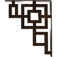 thumbnail image 4 of Ekena Millwork 2"W x 12"D x 15"H Eris Wrought Iron Bracket, (Triple center brace), Antiqued Brass, 4 of 7
