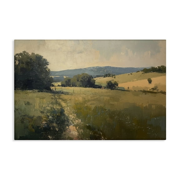Stupell Industries Vast Country Landscape Landscape & Nature Painting Wrapped Canvas Art Print Wall Art, 24 x 16