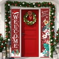 thumbnail image 2 of 1 Pair Christmas Couplet Scene Layout Thicker Xmas Porch Sign Hanging Banner Party Supplies, 2 of 8