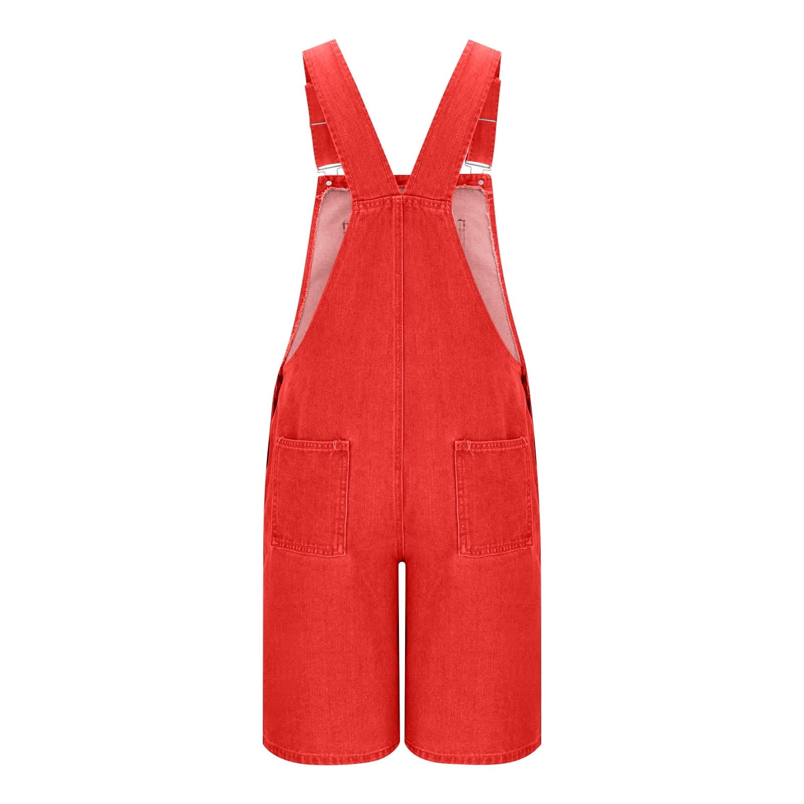 RYDCOT Denim Overalls for Men Jean Shorts Jumpsuit Work Coveralls