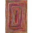 thumbnail image 1 of Unique Loom Braided Chindi Collection Casual Modern Multi Area Rug (6' 0 x 9' 0), 1 of 1
