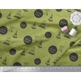 thumbnail image 2 of Soimoi Green polyester Crepe Fabric Text & Tree Christmas Decor Fabric Printed Yard 52 Inch Wide, 2 of 3
