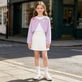 thumbnail image 5 of HIPYLO Girls Tops Size 10 Girls Thermal Top Baby Band Tees Kawaii Shirt Y2k Shirts Girls Size 10-12 Clothes Girl Clothes 3t-4t Kid Clothes, Purple 6-7 Years, 5 of 7