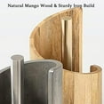 thumbnail image 4 of Mountain Paper Towel Holder, 2026 New Wooden Mango Wood Stand, One-Handed Operation, Fits Jumbo Rolls, Modern Countertop Towel Holder for Kitchen & Bathroom, Beige, 4 of 6