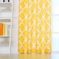 thumbnail image 2 of Quality Home Oxford Basketweave Reverse Moroccan Print Curtains – Stainless Steel Nickel Grommet Top – Yellow – 52"W x 96"L - (Set of 2 Panels), 2 of 4