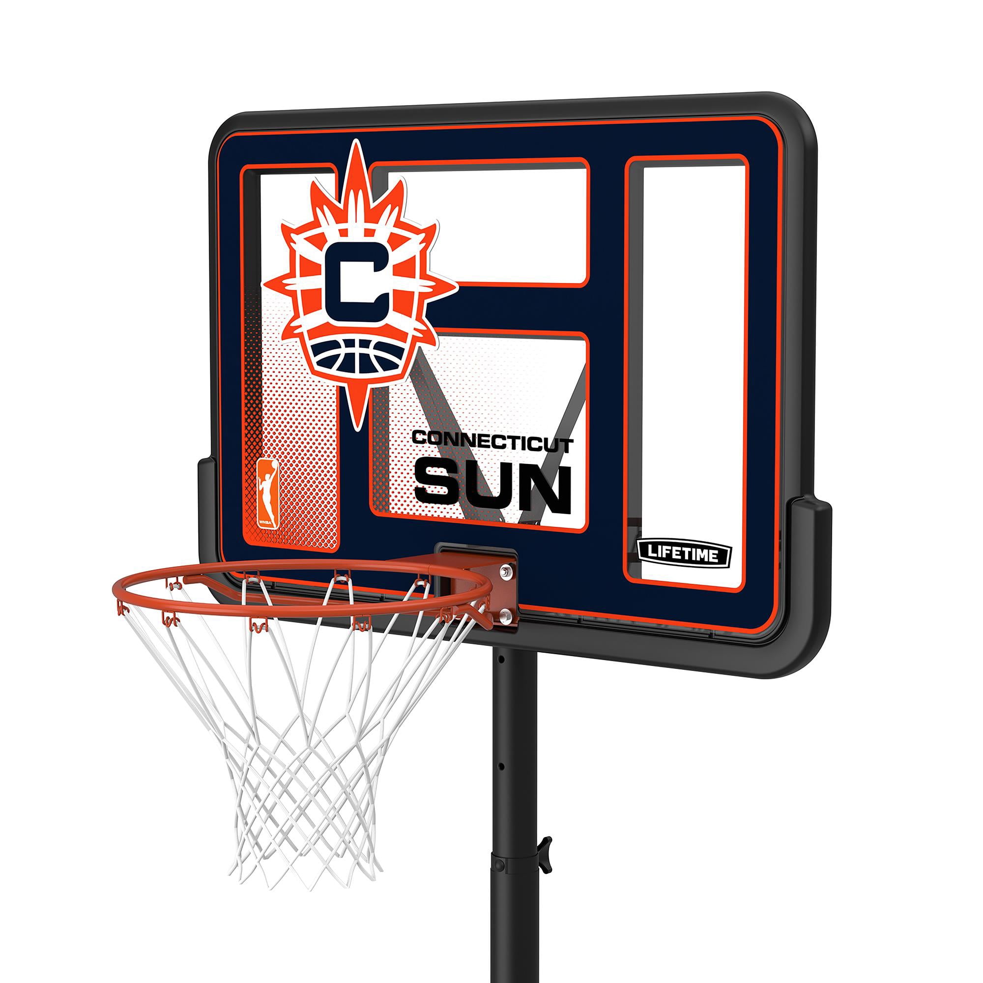 Lifetime WNBA Connecticut Sun 44" Portable Basketball Hoop with Wheels - 7.5 to 10 Ft Adjustable Height