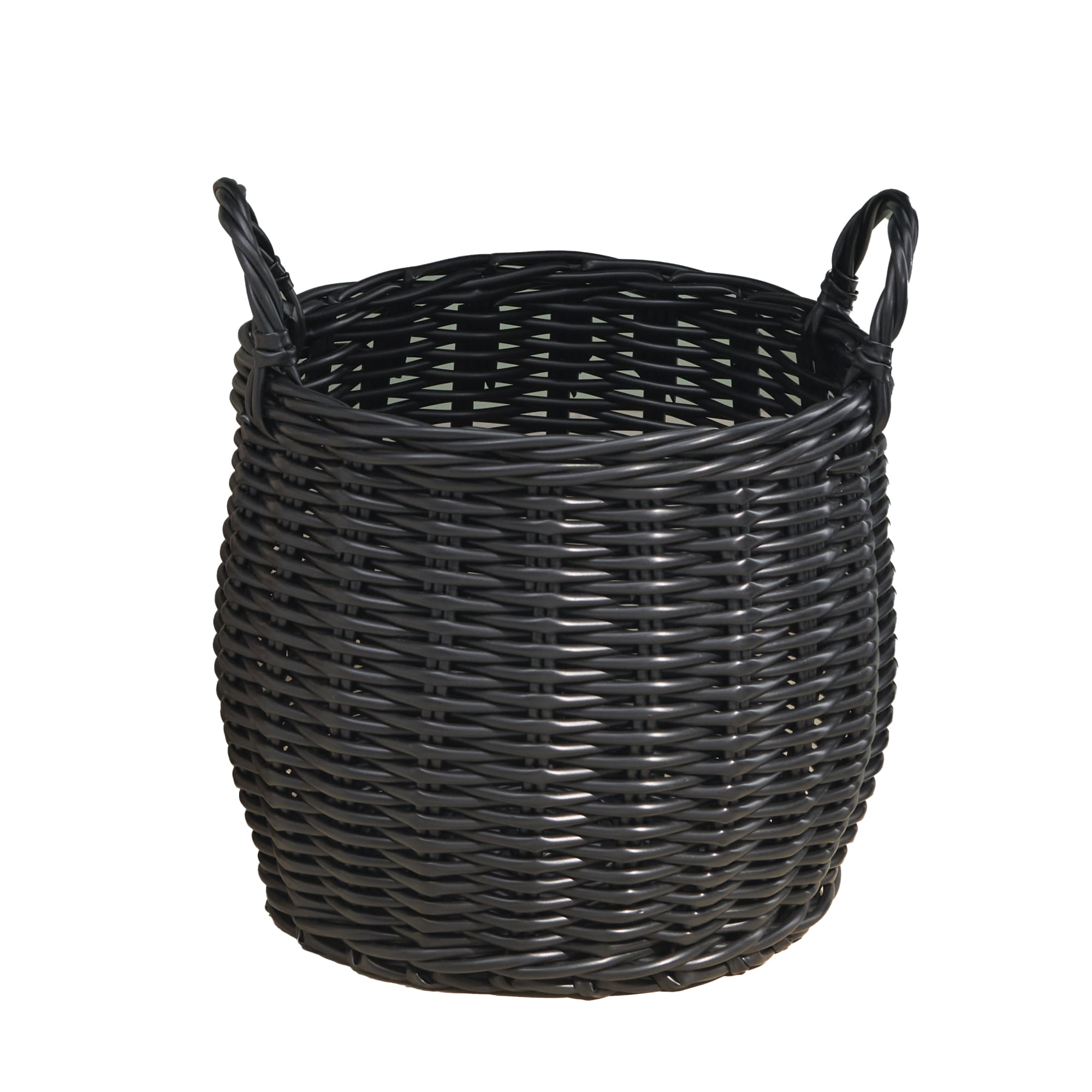 Leumius Laundry Hamper Wicker Laundry Basket with Handles, Round Clothes Hamper with Removable Liner Bags Rattan Laundry Basket for Clothes
