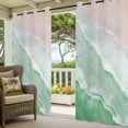 thumbnail image 2 of Outdoor Curtains for Patio Waterproof Green Ocean Waves Indoor/Outdoor Curtain Tiebacks Ombre Beach Spray Privacy Curtain Sun Block Grommet Drapes for Pergolas Gazebo Porch 2 Panel 54x108 Inch, 2 of 9