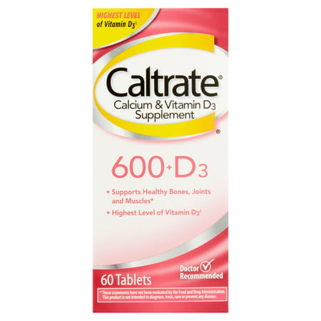Caltrate: supplément de calcium 600 + D, 60 ct