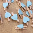 thumbnail image 2 of 50pcs Mini Wooden Clips Clothespins Crafts Clips with Hearts for Wedding Party Valentines Day Decoration, 2 of 5