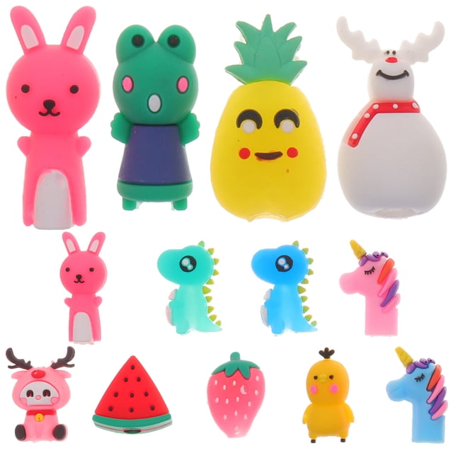 30 tapones de silicona para lápices, adorables tapones pequeños, extensores de lápiz y accesorios para lápices.