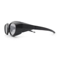thumbnail image 6 of Oval Geometric Dimensional Diamond Cut Bevel Plastic Sport Sunglasses Grey Brown - Silver Mirror, 6 of 8