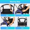 thumbnail image 3 of SupreGear Foldable Waterproof Rollator Bag with Cup Holder, Cyan Butterfly Storage Pouch for Walker, 3 of 8