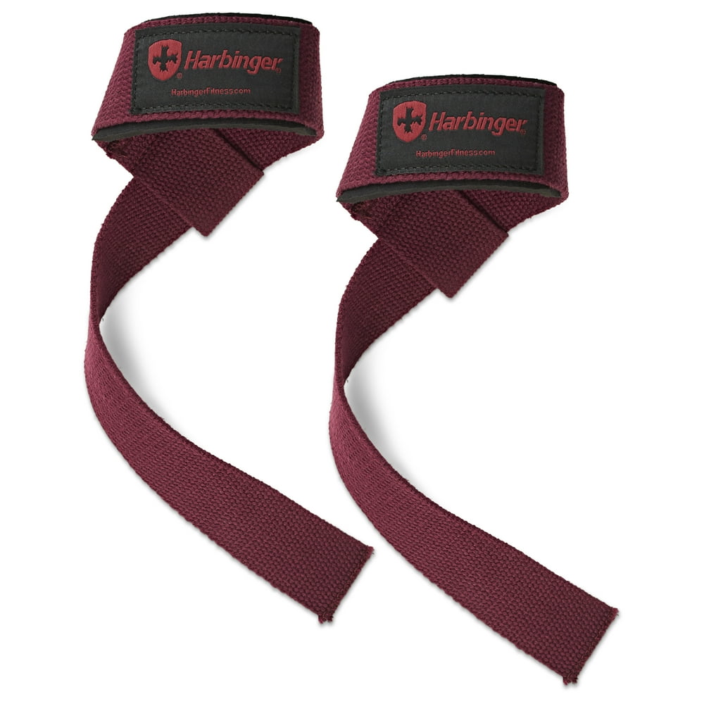 Harbinger Padded Cotton Lifting Straps Merlot 21.5" - Walmart.com