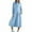 Blue, variant on Cocktail Dresses for Women Flapper Dresses Fashion Women's Casual Solid Color Long Sleeve Turndown Collar Dress Gray XL