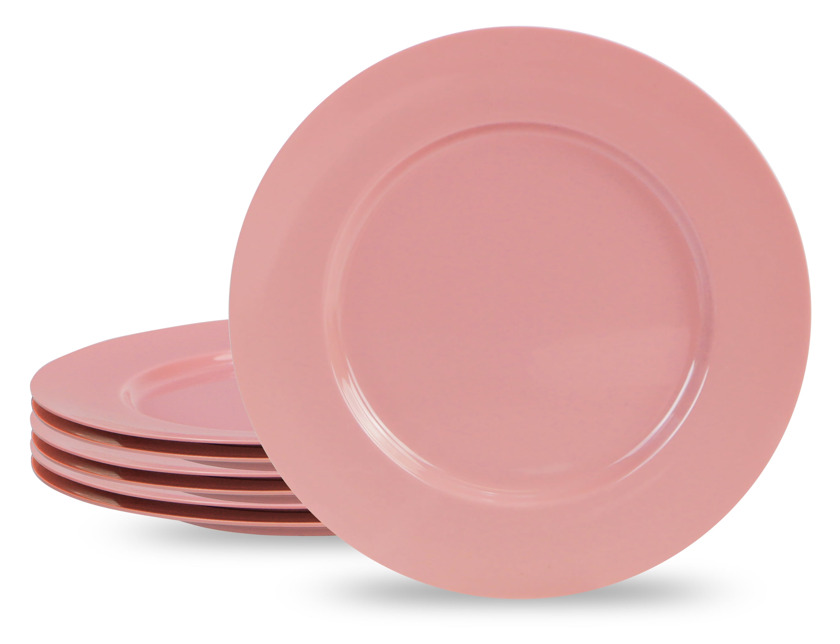 Calypso Basics, 6pc Melamine Salad Plate Set, Pink