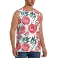 thumbnail image 2 of Haiem Men's Rose Flowers Print Tank Tops Summer Sleeveless Cut Off Workout T-Shirts Fitness Vest Athletic Undershirts-3X-Large, 2 of 8