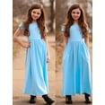 thumbnail image 3 of Arshiner Girls Maxi Dress Long/Short Sleeve Casual Holiday Dress with Pockets, 3 of 5