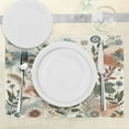 thumbnail image 3 of Ambesonne Floral Eucalyptus Place Mats Set of 4, Tender Garden, Standard Size, Pale Rose Slate Blue, 3 of 5