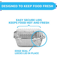 thumbnail image 3 of Disposable Takeaway Pan with Transparent Lid, Rectangular Aluminum Foil Tray, Tightly Sealed, 410ml Capacity, 3 of 6