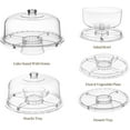 thumbnail image 6 of HBlife Acrylic Cake Stand with Dome Cover (12.2"), Multifunctional Serving Cookie Platter Punch Bowl and Cake Plate for Dessert Table Display for Parties (6 Uses), 6 of 7