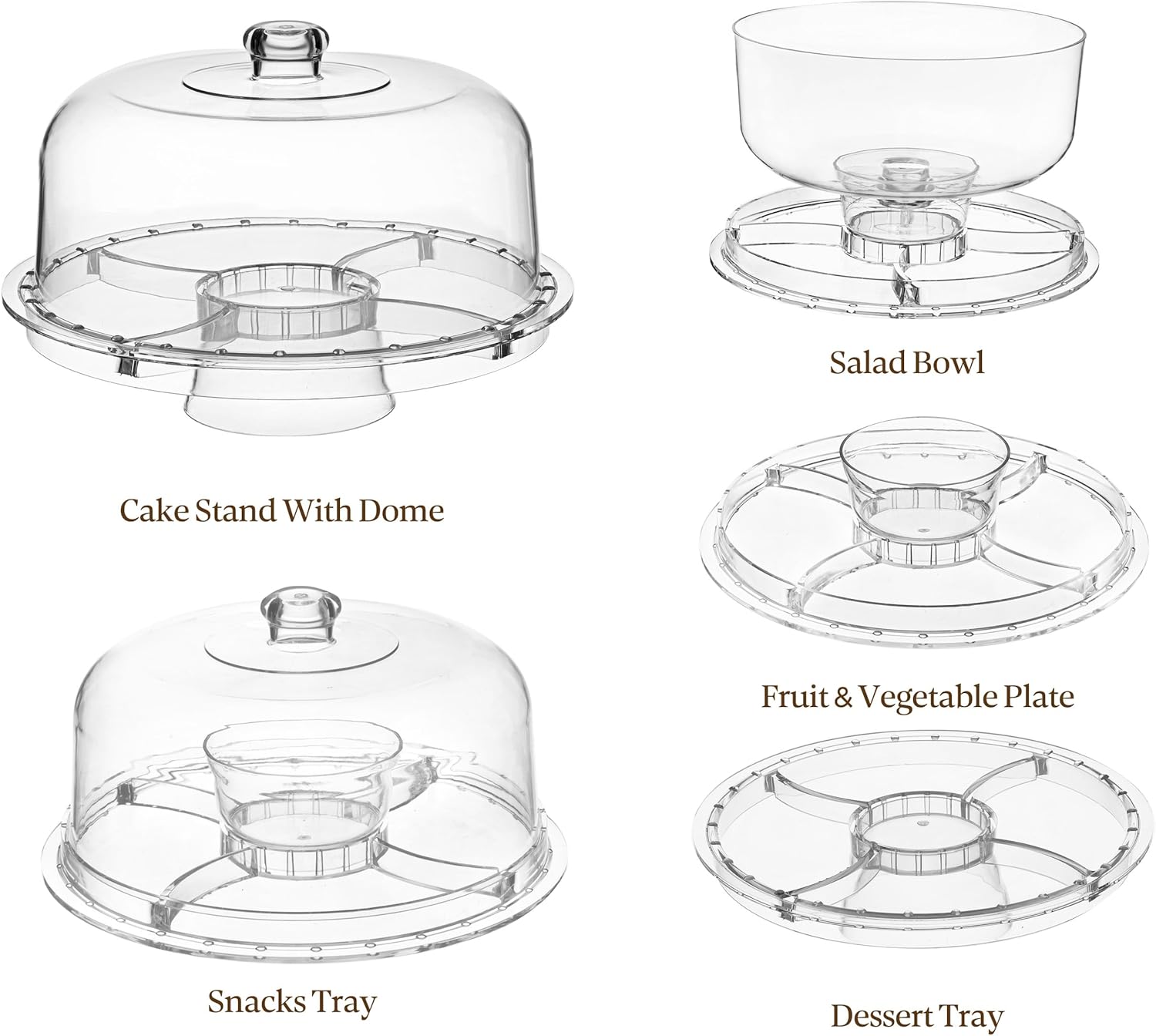 HBlife Acrylic Cake Stand with Dome, 12.2 Inch photo 6