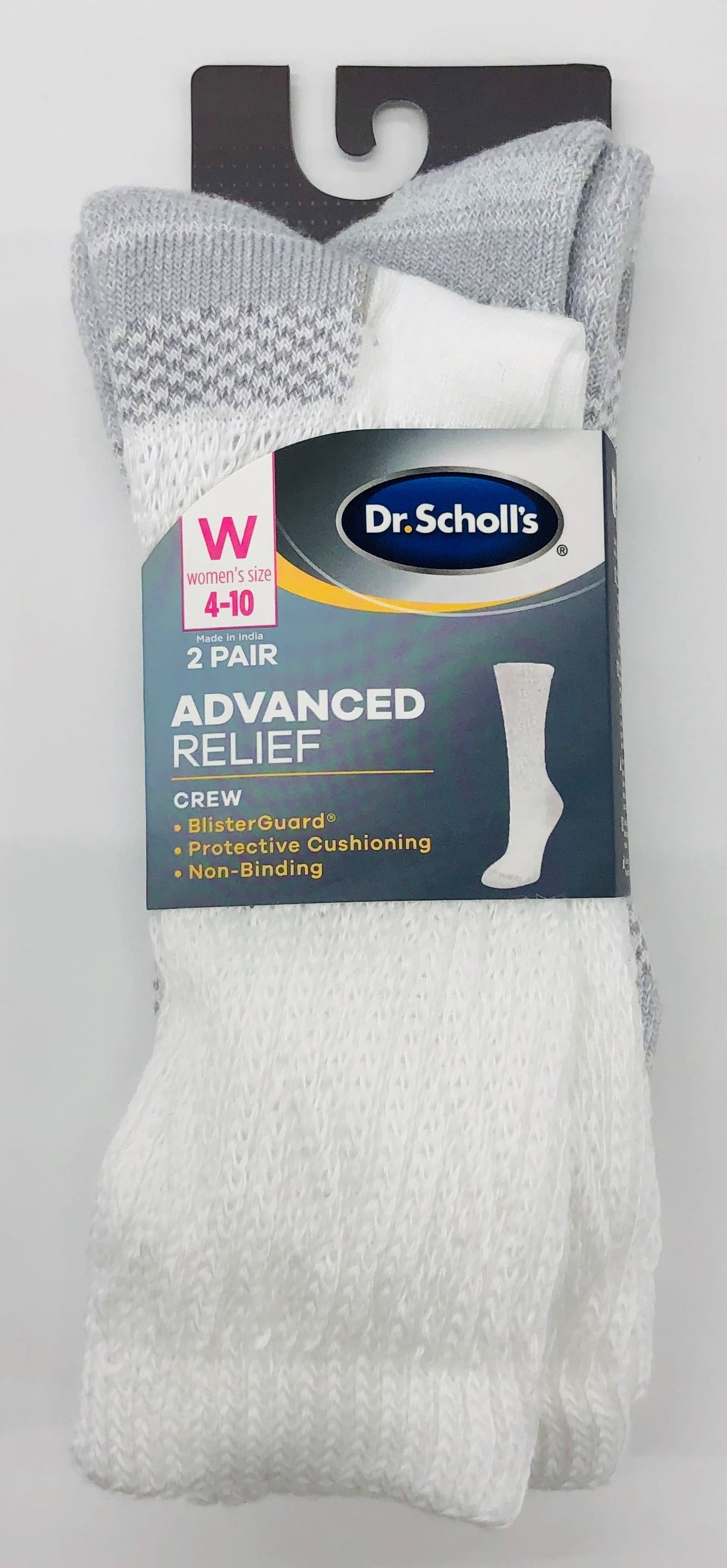 Dr. Scholl's Women's Advanced Relief Crew Socks with BlisterGuard 2