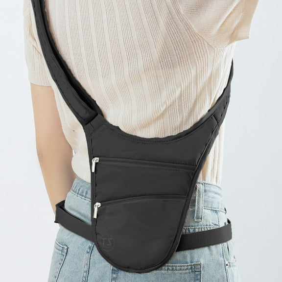 PATLOLLAV Sports Casual Waist Pack Canvas Invisible Theft Waist Pack Travel Multifunctional